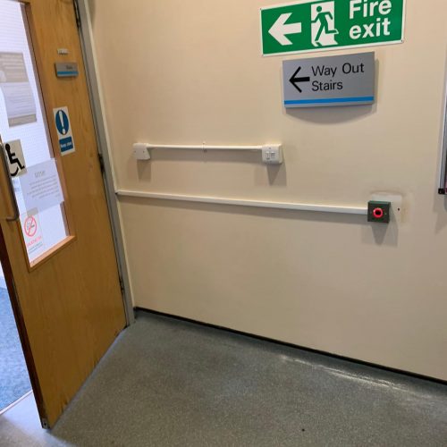 Medical Facility – No Touch Exit Solution